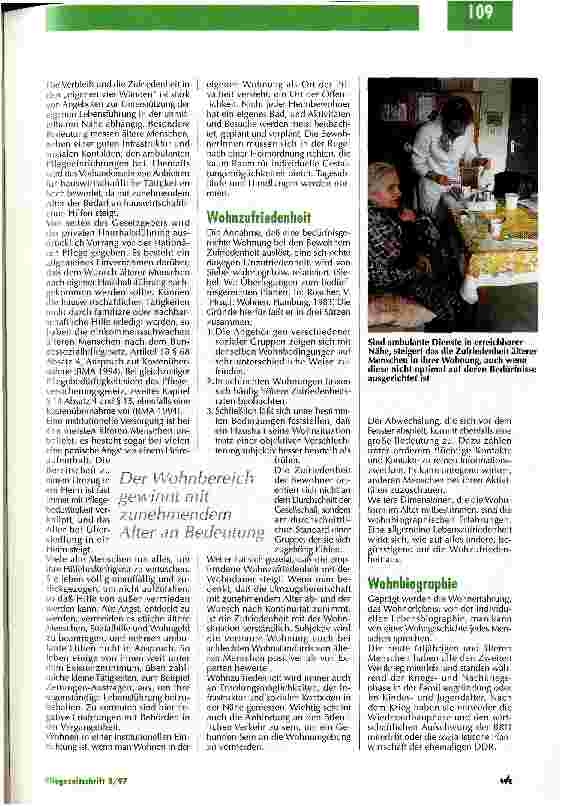 Vorschauseite 2: Alte Bäume sollte man nicht verpflanzen Bedeutung des Wohnbereichs im Alter