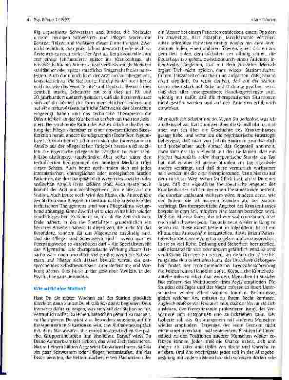 Vorschauseite 3: Brief an einen Anfänger in der Psychiatrie oder: Das Krankenhaus gehört den Schwestern und Pflegern