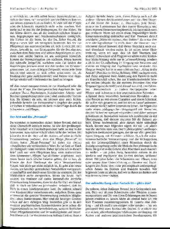 Vorschauseite 4: Brief an einen Anfänger in der Psychiatrie oder: Das Krankenhaus gehört den Schwestern und Pflegern