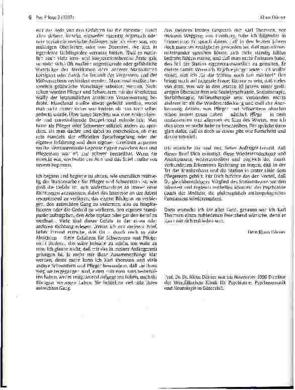 Vorschauseite 5: Brief an einen Anfänger in der Psychiatrie oder: Das Krankenhaus gehört den Schwestern und Pflegern