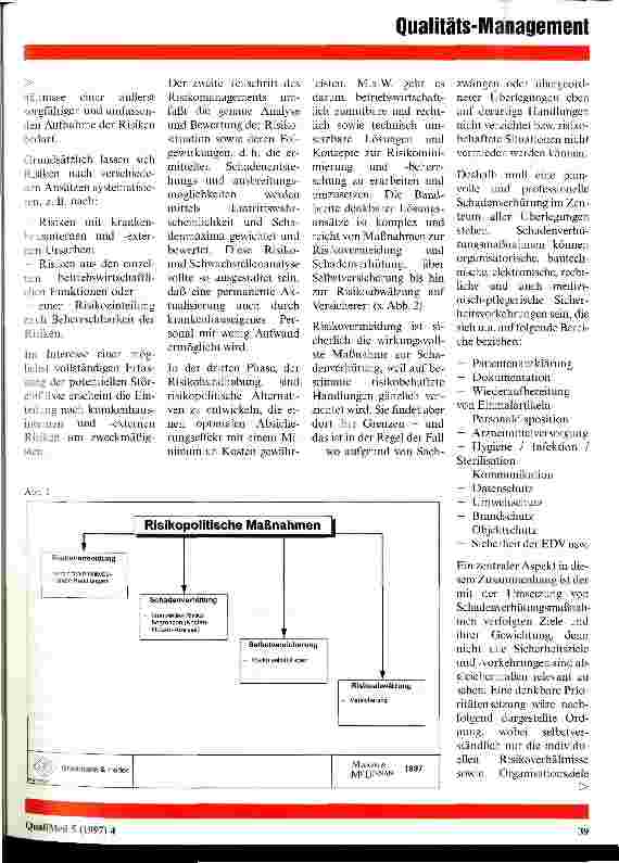 Vorschauseite 2: Professionelles Risikomanagement im Krankenhaus und Versicherungen Über professionelles Risikomanagement Kosteneinsparungen im Versicherungsbereich erzielen