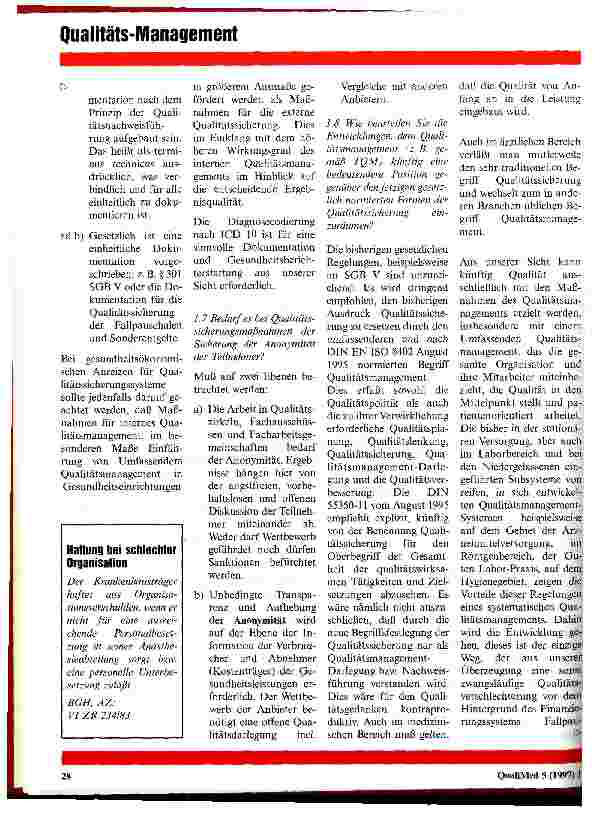 Vorschauseite 4: Gewährleistung und systematische Weiterentwicklung der Qualität im Gesundheitswesen