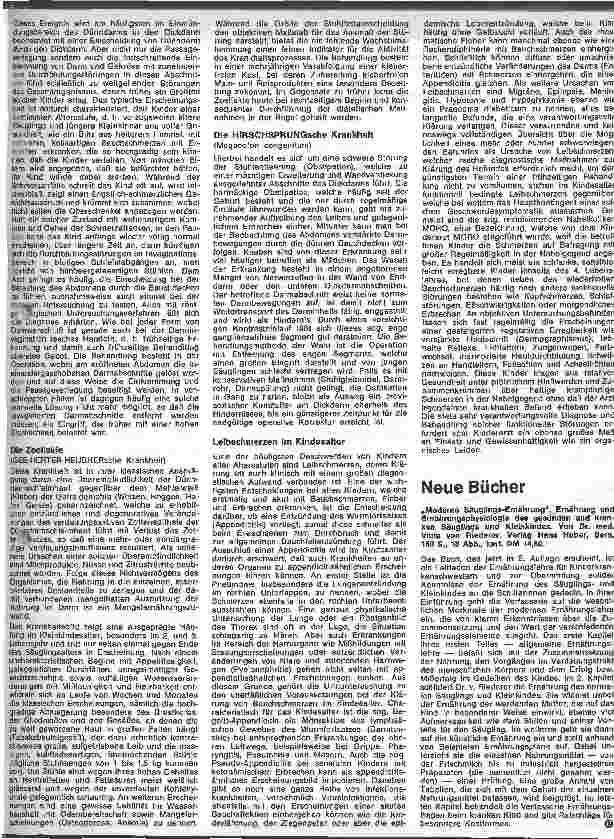 Vorschauseite 4: Kinderheilkunde 2. Folge: Magen-Darm-Krankheiten im Kindesalter