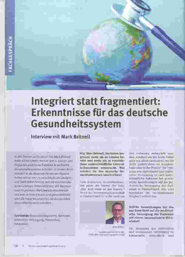 Vorschauseite 1: Integriert statt fragmentiert: Erkenntnisse für das deutsche Gesundheitssystem