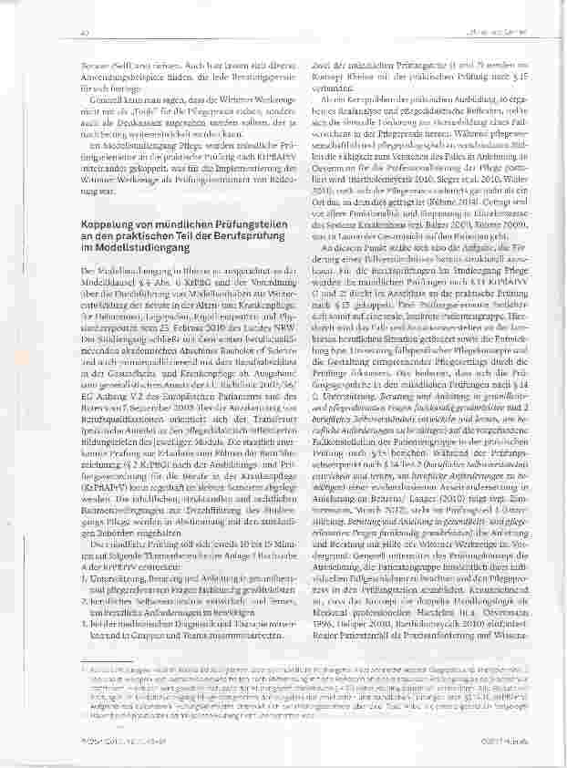Vorschauseite 4: Edukation und Patientenberatung in der Berufsprüfung Die Wittener Werkzeuge als Prüfungsinstrument in der Berufsprüfung für die Berufe in der Krankenund Kinderkrankenpfiege