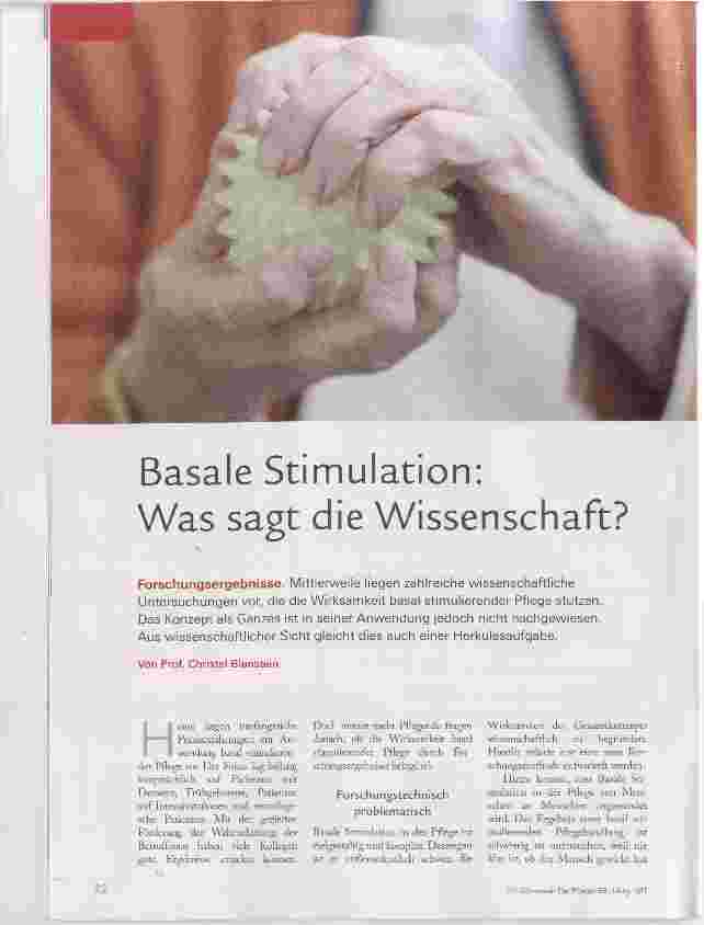 Vorschauseite 1: Basale Stimulation: Was sagt die Wissenschaft?