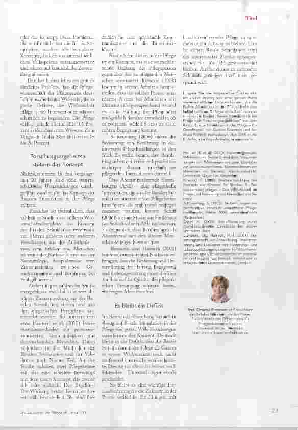 Vorschauseite 2: Basale Stimulation: Was sagt die Wissenschaft?
