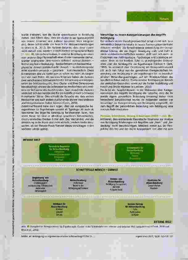 Vorschauseite 3: Betätigung (occupation) als ergotherapeutischer Schlüsselbegriff und seine epistemologischen Anpassungen im Verlauf von 100 Jahren Berufsgeschichte