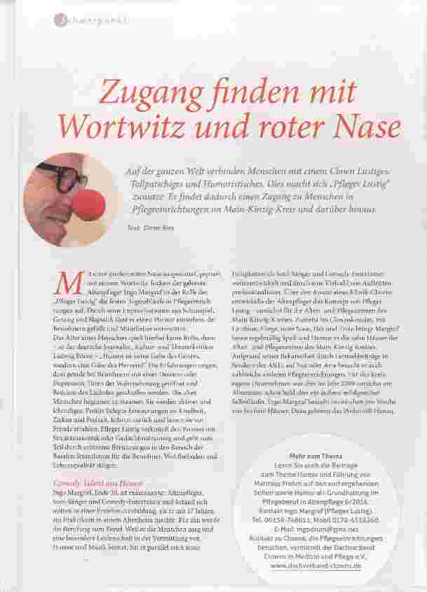 Vorschauseite 1: Zugang finden mit Wortwitz und roter Nase