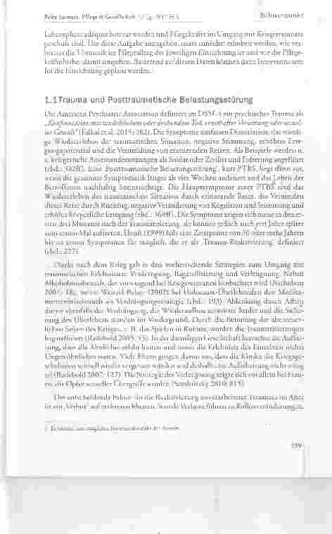 Vorschauseite 3: Reaktivierung von Traumata aus dem Zweiten Weitkrieg Erscheinungsformen und Umgangmit der Thematik in der stationären Altenhilfe