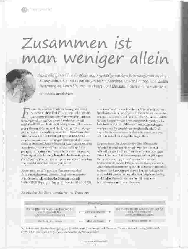 Vorschauseite 1: Zusammen ist man weniger allein