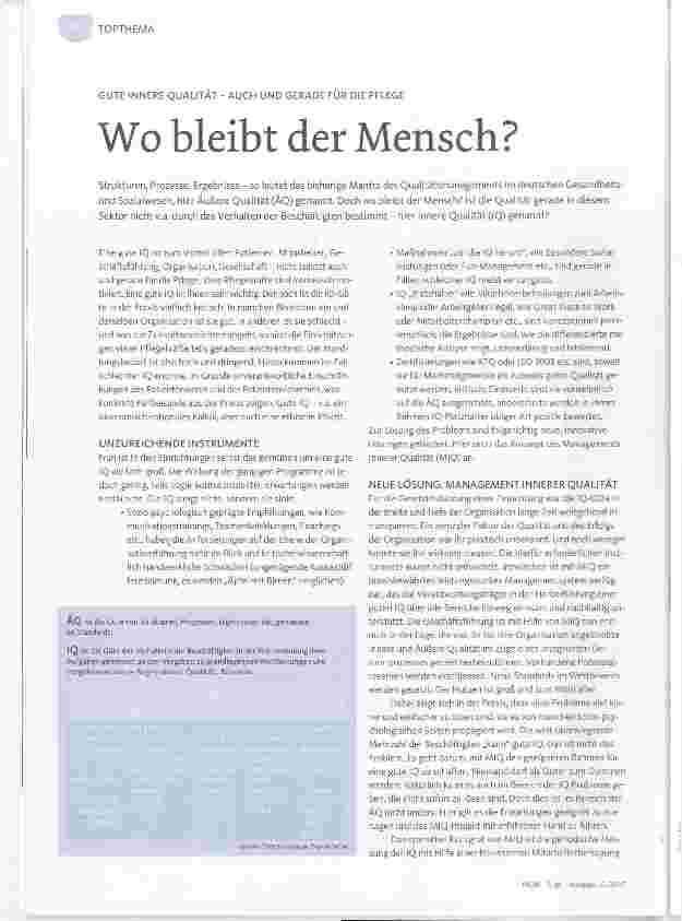 Vorschauseite 1: Wo bleibt der Mensch?