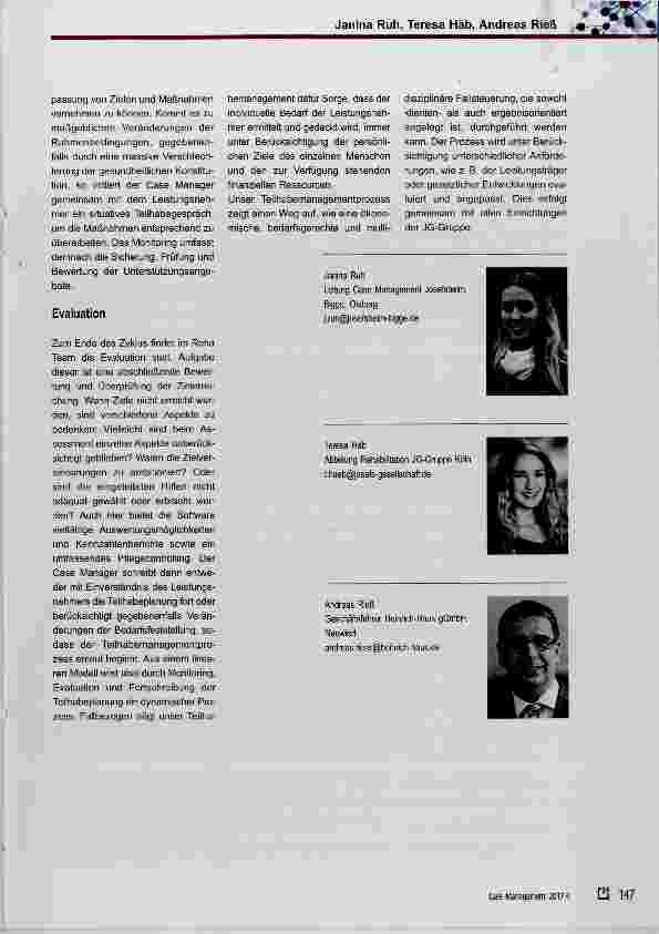 Vorschauseite 5: Case Management in der Josefs-Gesellschaft
