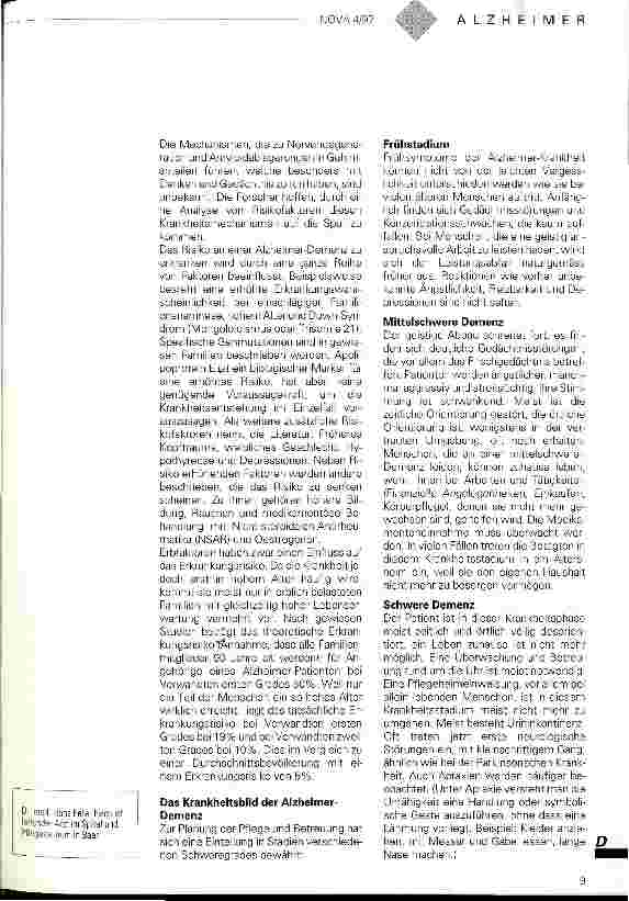 Vorschauseite 2: Alzheimerkrankheit und andere Demenzen