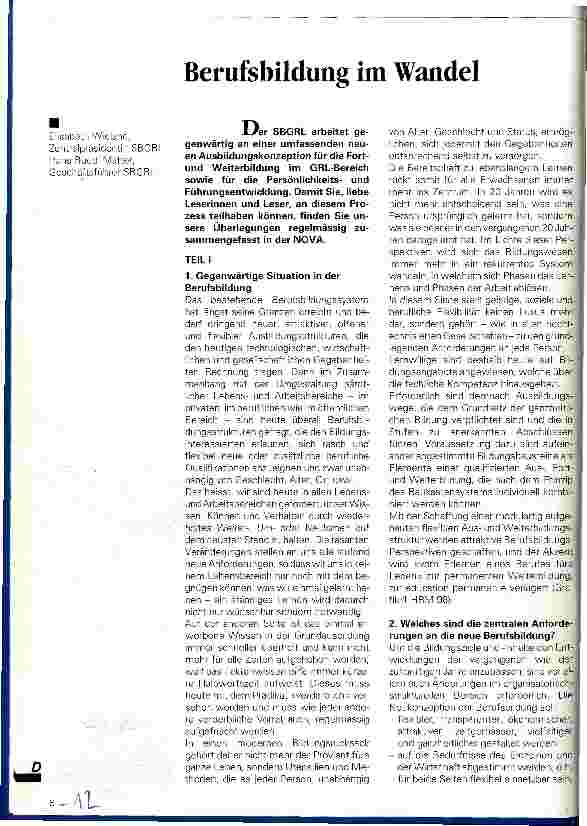Vorschauseite 1: Berufsbildung im Wandel