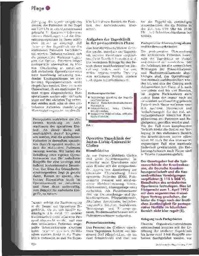 Vorschauseite 3: Das Modell operative Tagesklinik an der Justus-Liebig-Universität Gießen