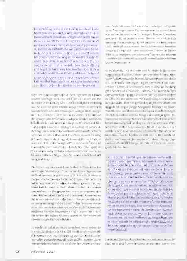 Vorschauseite 3: «Palliative Imagination» und Spiritual Care am Lebensende