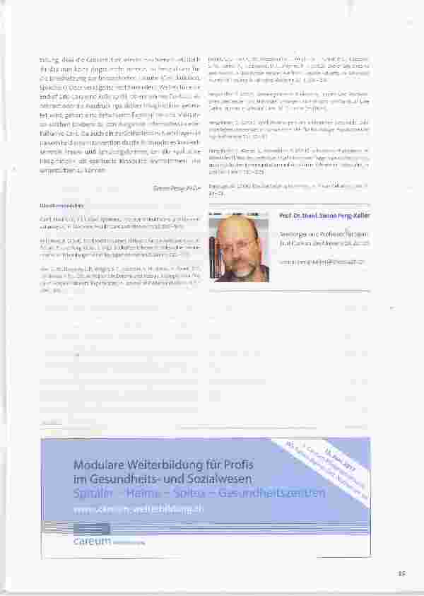 Vorschauseite 4: «Palliative Imagination» und Spiritual Care am Lebensende