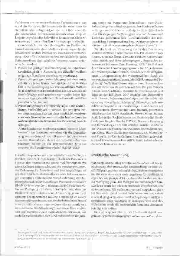 Vorschauseite 2: Aktueller Patientenwille, mutmasslicher Patientenwille oder wohlverstandenes Interesse?