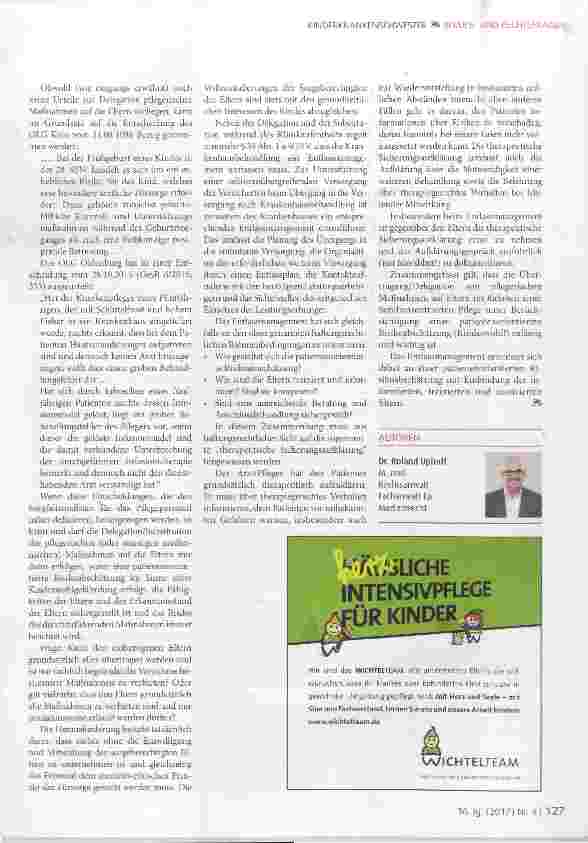 Vorschauseite 3: Delegation von Pflegemaßnahmen an die Eltern Was geht?