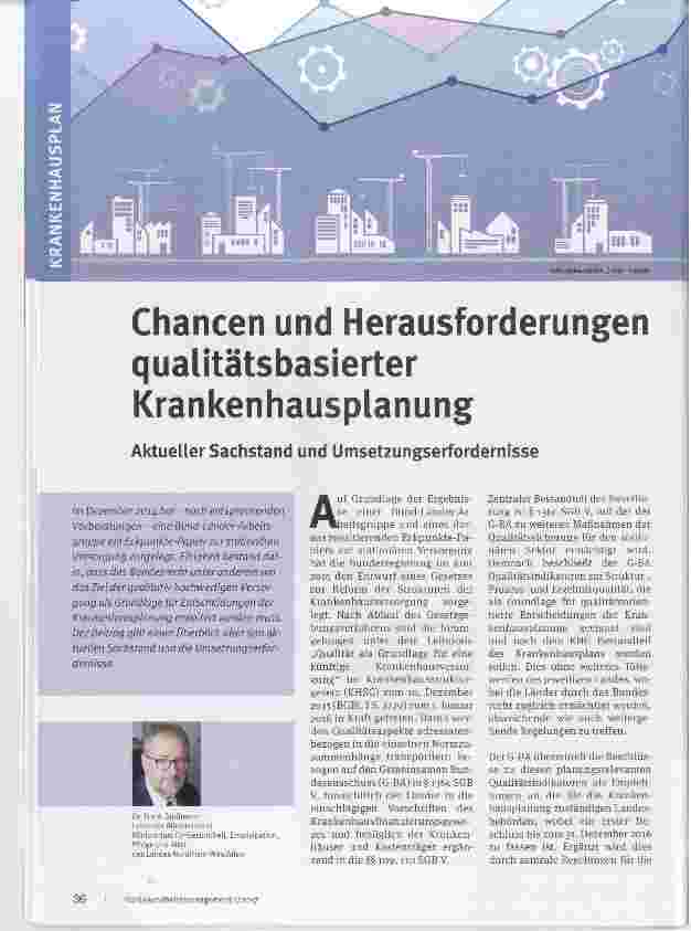 Vorschauseite 1: Chancen und Herausforderungen qualitätsbasierter Krankenhausplanung