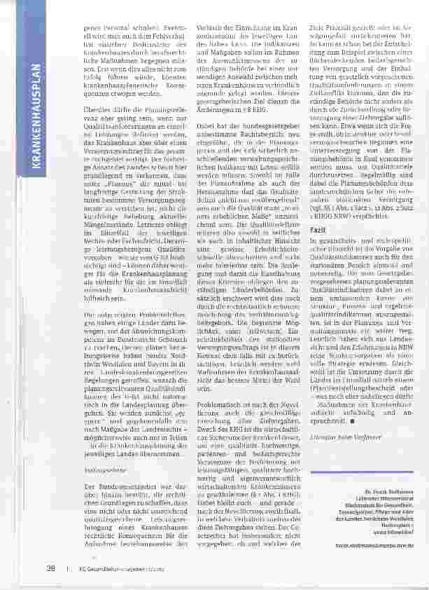 Vorschauseite 3: Chancen und Herausforderungen qualitätsbasierter Krankenhausplanung