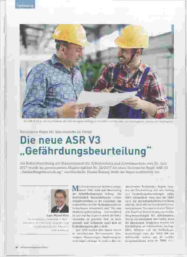 Vorschauseite 1: Die neue ASR V3 Gefährdungsbeurteilung“