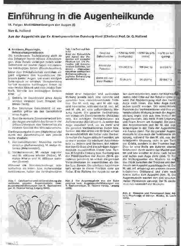 Vorschauseite 1: Einführung in die Augenheilkunde 11. Folge: Motilitätsstörungen der Augen (I)