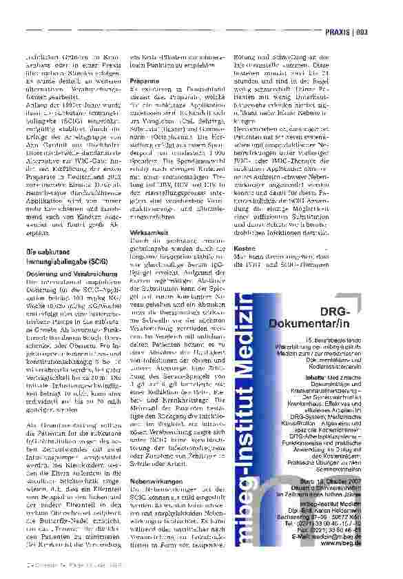 Vorschauseite 2: Heimtherapie mit Immunglobulinen