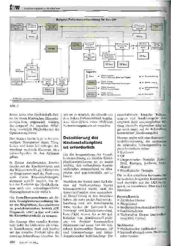 Vorschauseite 3: Prozeßmanagment im Krankenhaus Projekt an der Universitätsklinik Frankfurt am Main visualisiert und bewertet Arbeitsabläufe im Krankenhaus