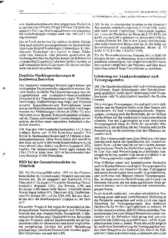 Vorschauseite 4: Sachverständigengutachten Medizinische u. ökonomische Orientierung II Kapitel II (stationäre Versorgung)