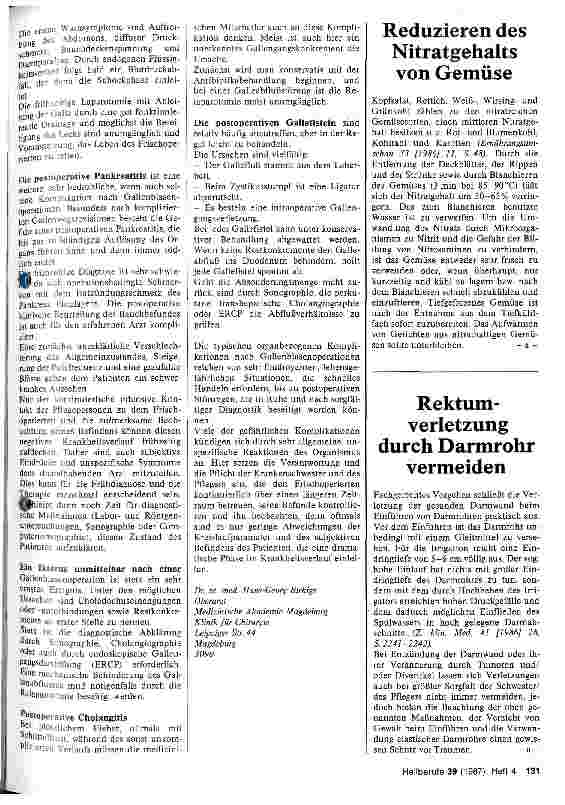 Vorschauseite 3: Postoperative Komplikationen nach Gallenblasenoperationen