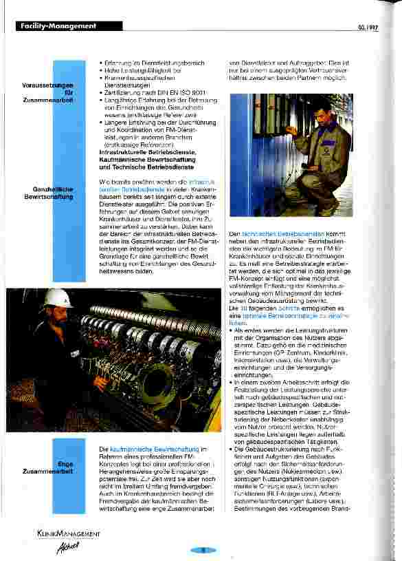 Vorschauseite 2: Das Instrument zur Kostenreduzierung und Kostentransparenz Facility Management in Krankenhäusern