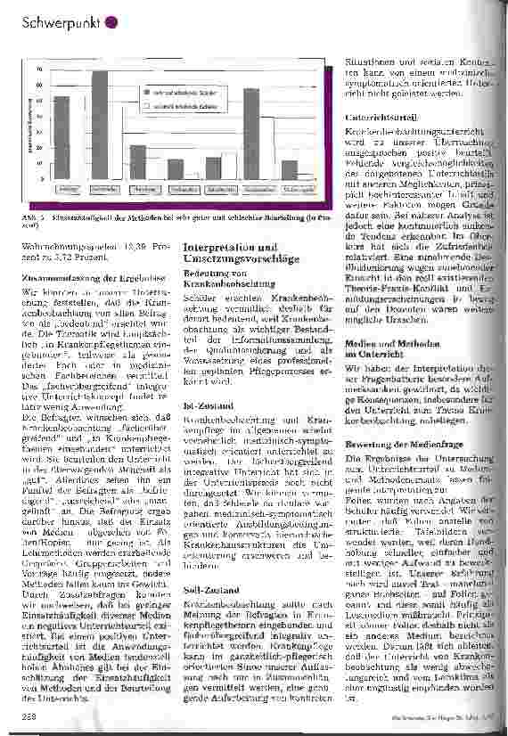 Vorschauseite 4: Krankenbeobachtung - Wie urteilen die Schüler? - Eine repräsentative empirische Studie zum Unterrichtsthema Krankenbeobachtung an Krankenpflegeschulen