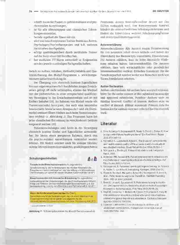 Vorschauseite 3: Patientenschulungen bei chronisch kranken Kindern, Jugendlichen und ElternPatient education for children and juveniles with chronic diseases and their families