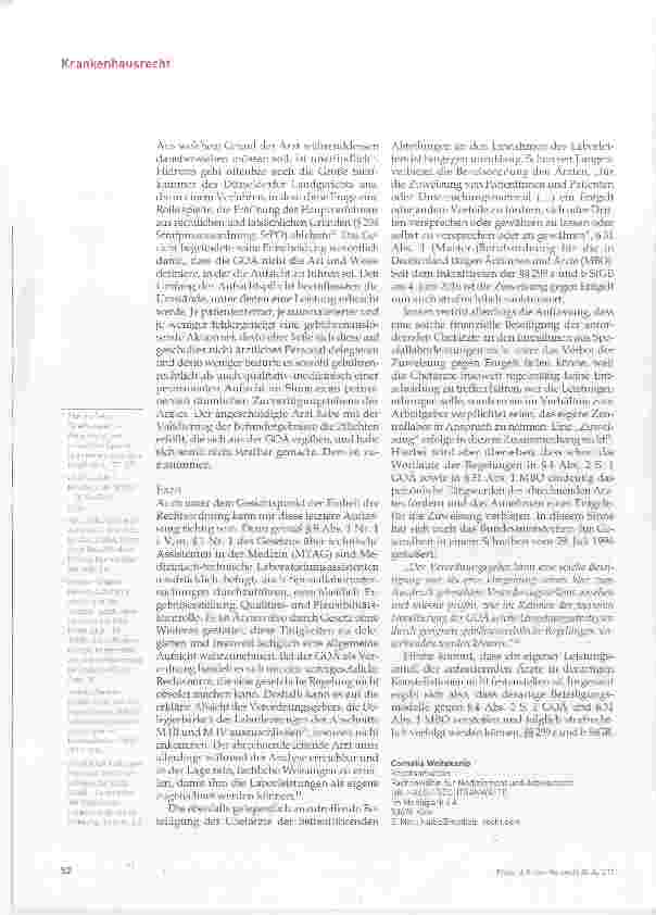 Vorschauseite 3: Die Abrechnung von Laborleistungen im Krankenhaus