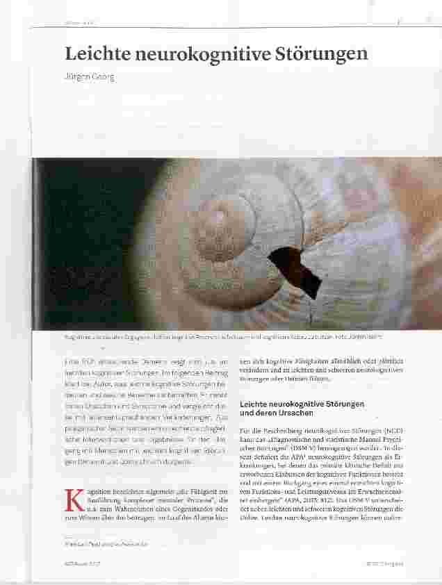 Vorschauseite 1: Leichte neurokognitive Störungen