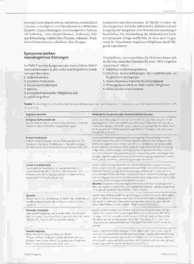 Vorschauseite 2: Leichte neurokognitive Störungen