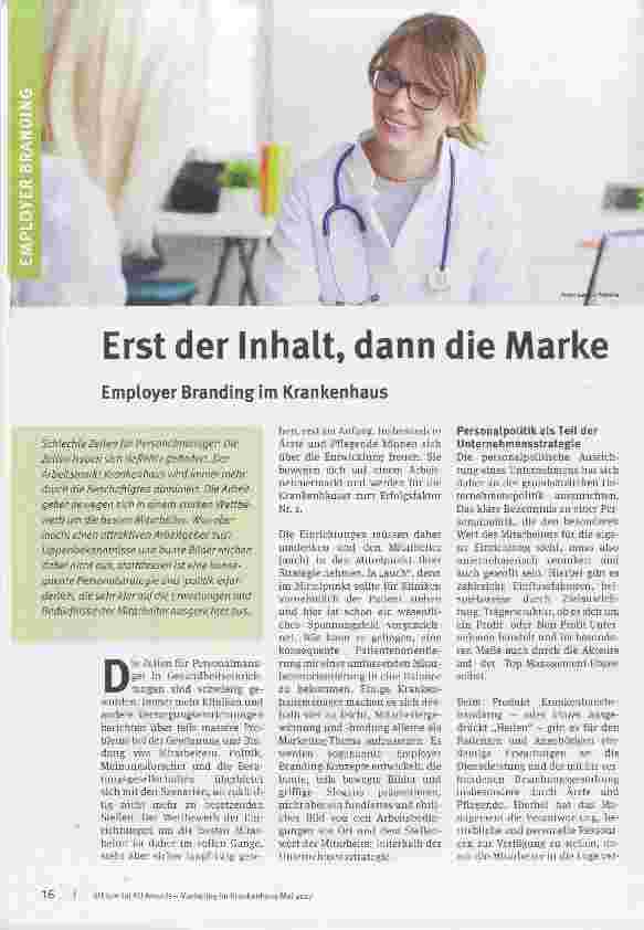 Vorschauseite 1: Erst der Inhalt, dann die Marke