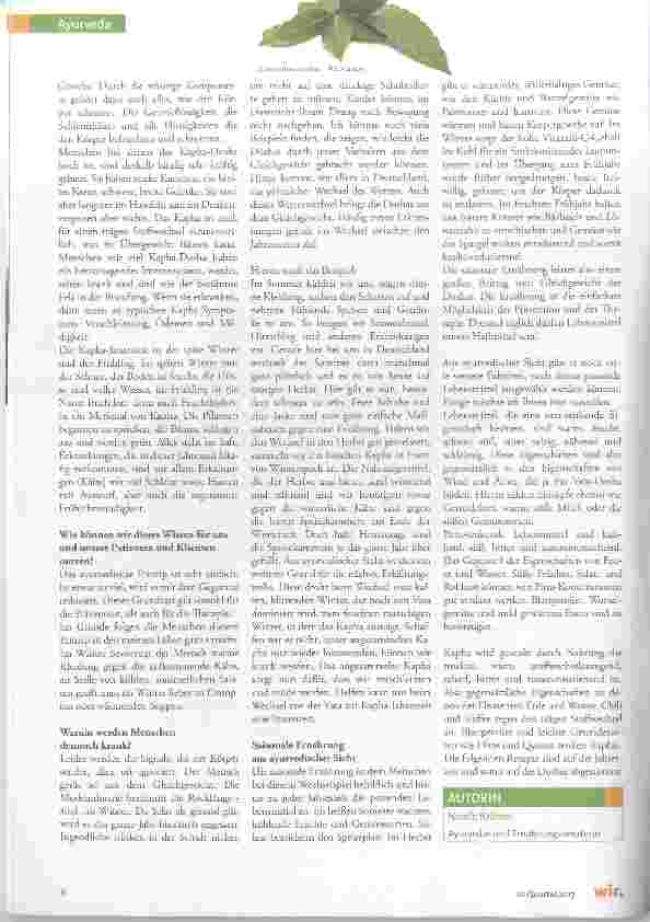 Vorschauseite 3: Ayurveda und Ernährung im Wandel der Jahreszeiten