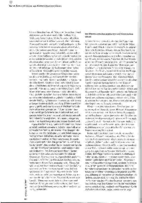 Vorschauseite 3: Warum Ärzte nicht wissen, was Krankenschwestern können Über die Zusammenhänge von Praxis, Theorie und Literatur