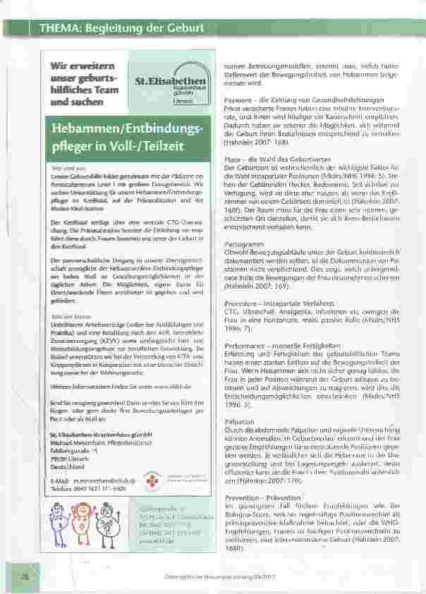 Vorschauseite 3: Geburt ist Bewegung