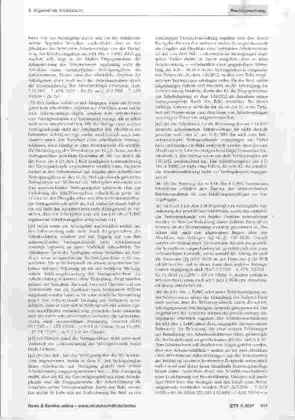 Vorschauseite 4: Befristung Auslegung der Befristungsabrede Schriftform
