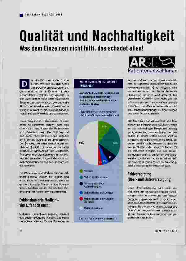 Vorschauseite 1: Qualität und Nachhaltigkeit