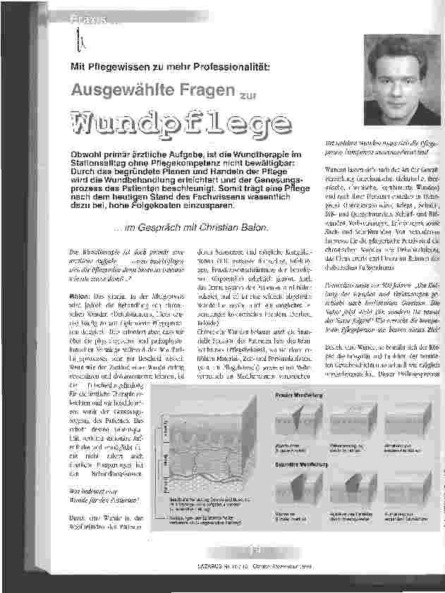 Vorschauseite 1: Ausgewählte Fragen zur Wundpflege