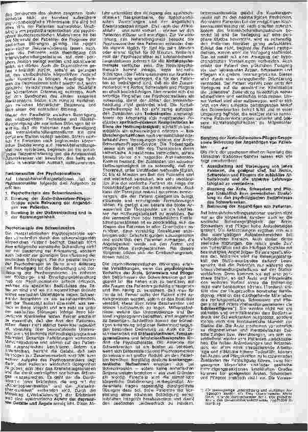 Vorschauseite 2: Ausbildung und Aufgaben der Schwestern auf Intensivpflege-Abteilungen 34. Folge: Psychosomatische Aspekte auf Intensivstationen