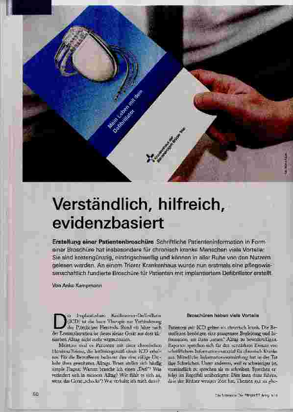 Vorschauseite 1: Verständlich, hilfreich, evidenzbasiert