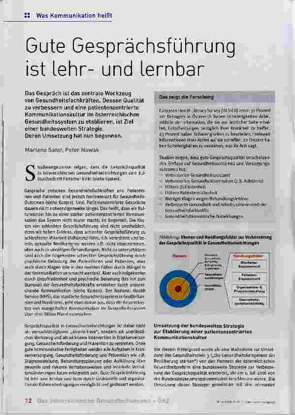 Vorschauseite 1: Gute Gesprächsführung ist lehrund lernbar