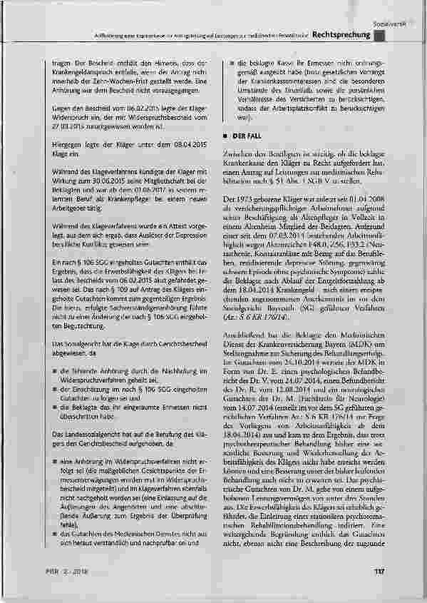 Vorschauseite 2: Aufforderung einer Krankenkasse zur Antragstellung auf Leistungen zur medizinischen Rehabilitation