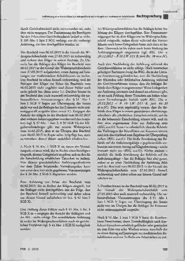 Vorschauseite 6: Aufforderung einer Krankenkasse zur Antragstellung auf Leistungen zur medizinischen Rehabilitation